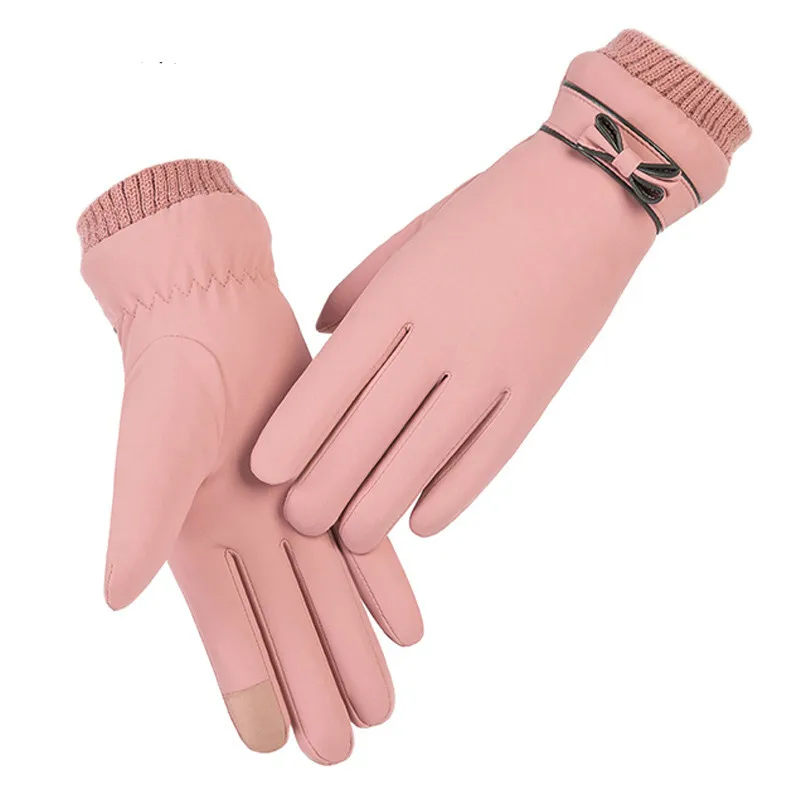 

Winter skin feeling fabric soft and windproof women's gloves
