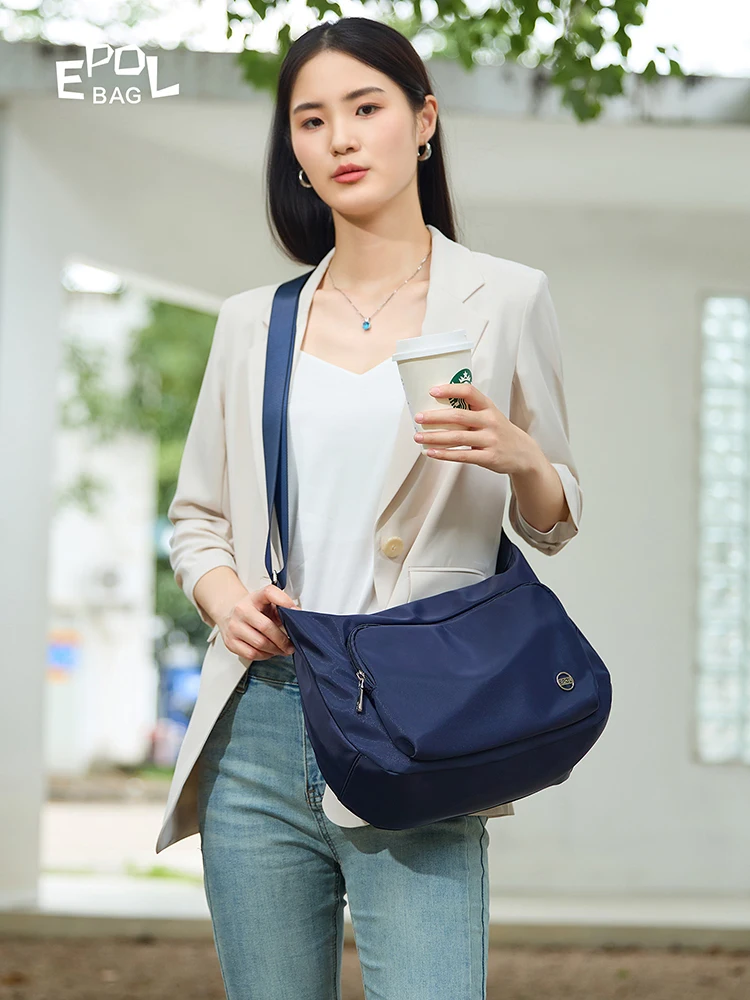Epol женские сумки через плечо новинка 2024 модная повседневная парусиновая сумка на