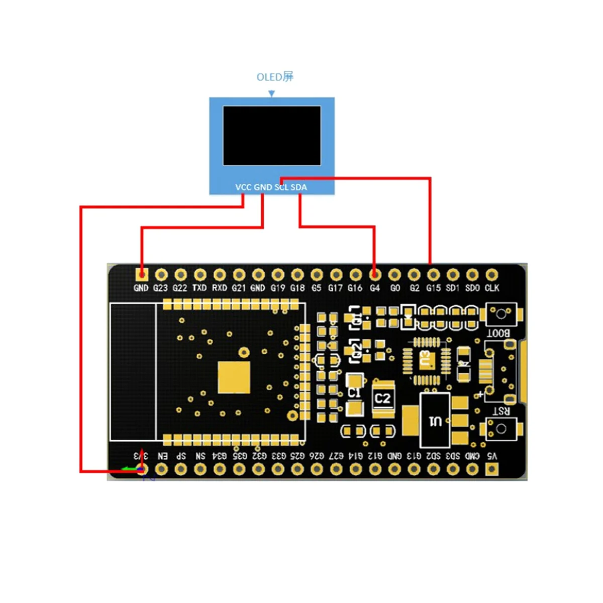 Макетная плата ESP32F разработки CH340 Driver Wireless WiFi Bluetooth двухъядерный процессор ESP-32F