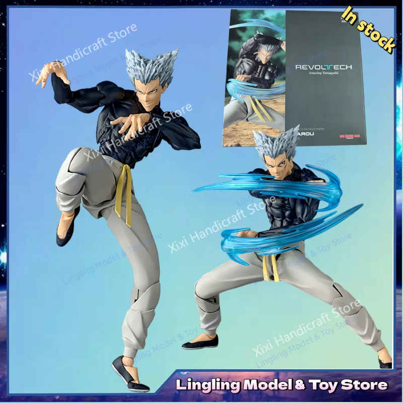 Фото В наличии Новинка Kaiyodo Revoltech Amazing Yamaguchi NR098 One Punch Man Гароу, не масштабная фигурка 16,5 см, коллекционная игрушка, подарок №1
