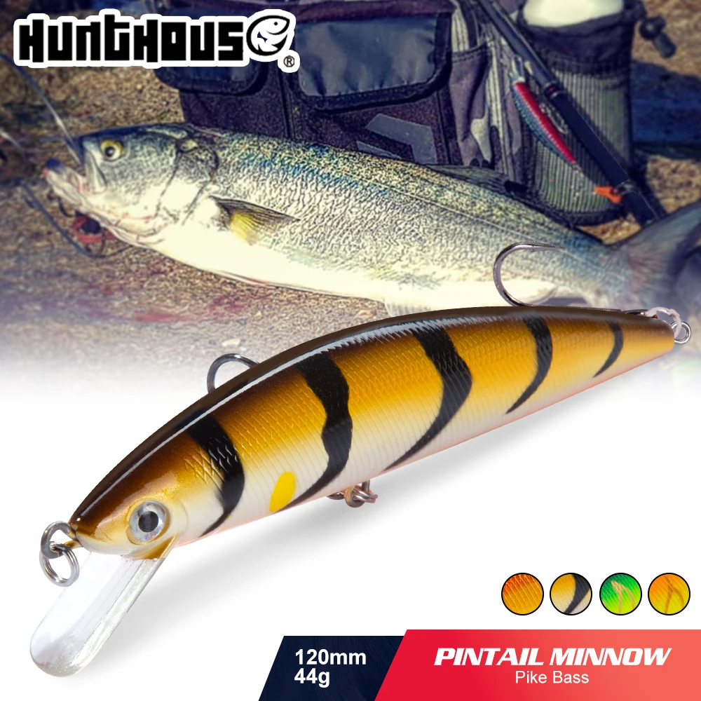 

Hunthouse Sinking Minnow Deepwater Killer Fishing Lure Hard Artificial Bait 120mm 44g Wobber For Sea Bass 3D Eyes Leurre Pescar