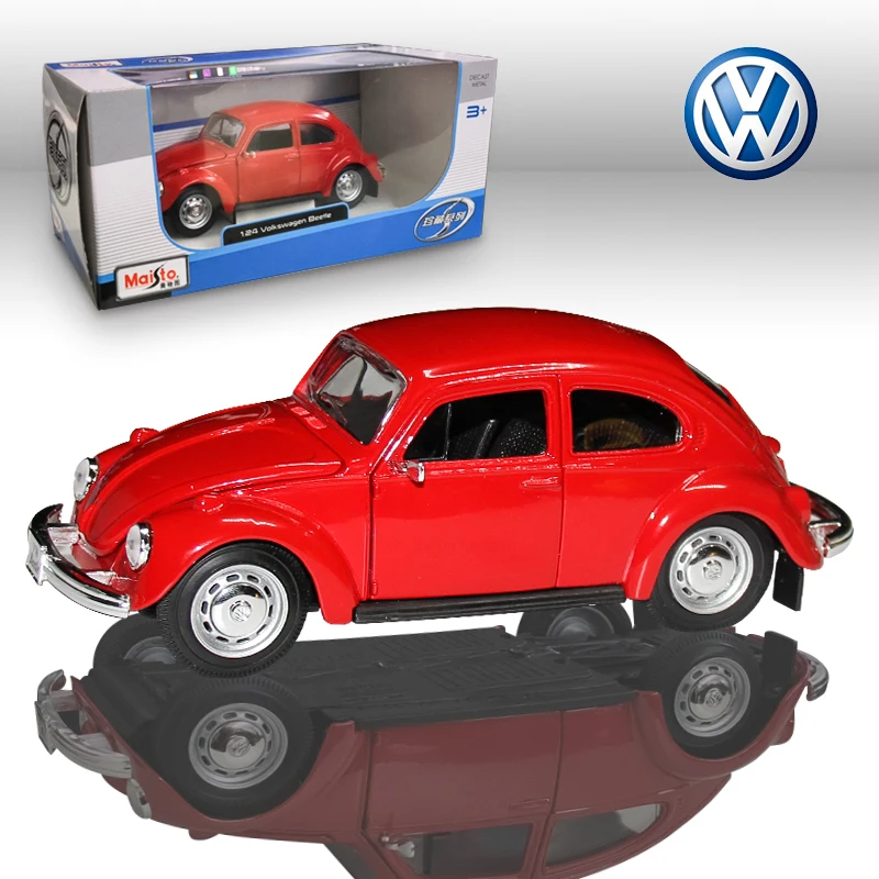 Модель автомобиля Volkswagen Beetle из сплава Maisto 1/24 масштаба, коллекционная игрушка-симуляция классического автомобиля 1967 года версии 1/36 для детей.