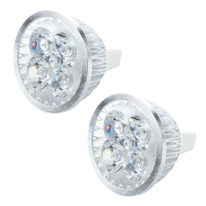 

2X MR16 High Power 4 LED Spotlights Spot Light Bulb Lamp 3600K Warm White 4W 12V DC