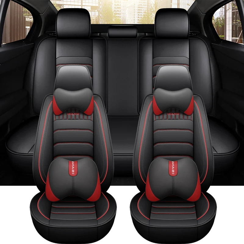 

Кожаные универсальные чехлы WZBWZX на сиденья автомобиля, полное покрытие для Nissan Note Murano March Teana Tiida Almera, доступные защитные чехлы