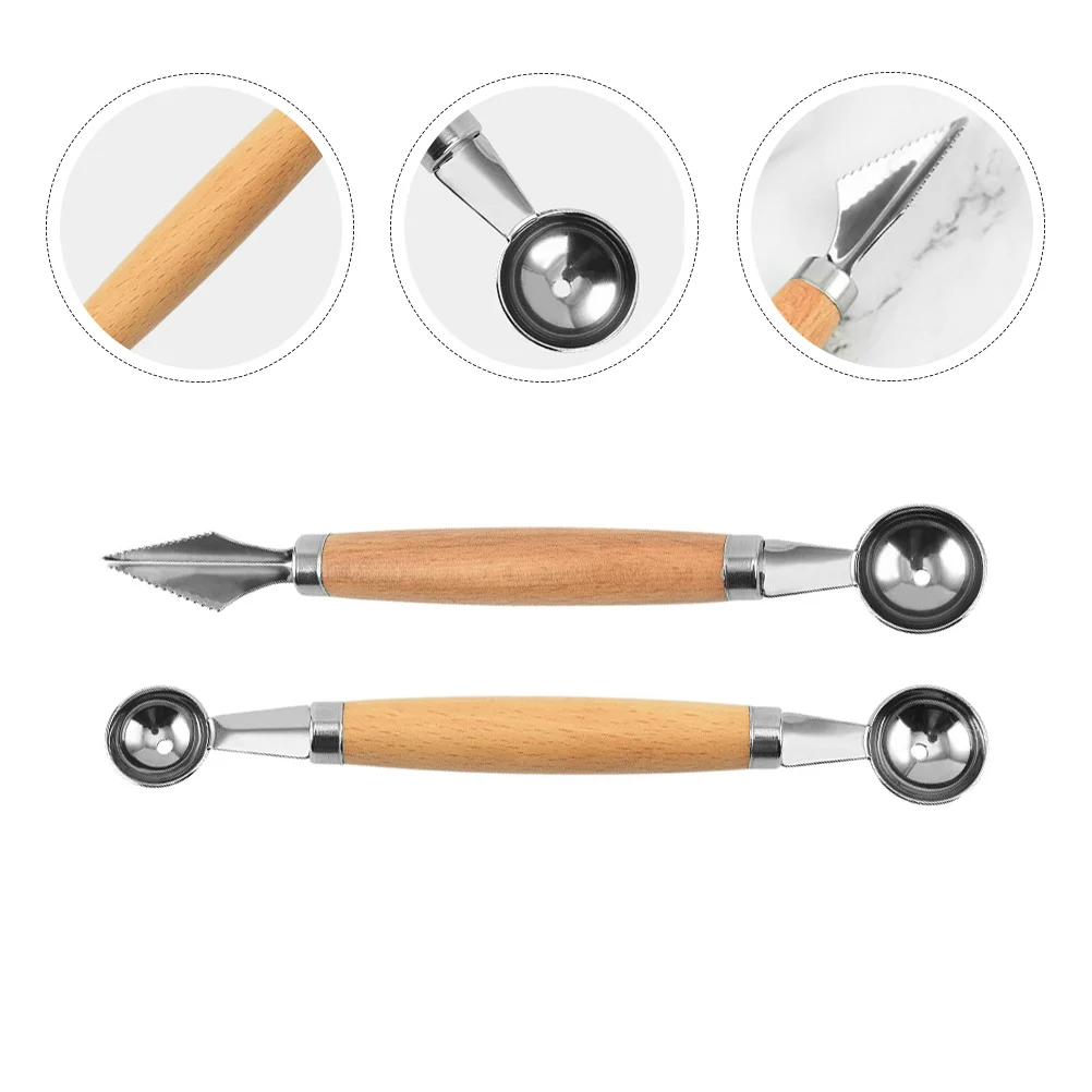 

Scoop Fruit Spoon Scooper Melon Baller Ice Cream Spoons Carvingtool Steel Set Cupcake Cantaloupe Dough Stainless Dessert