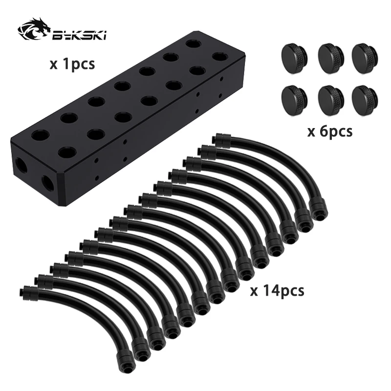 

BYKSKI GPU Terminal Block for Video Card Water Cooling Server Block Bridge Kitwith High Temperature Resistant Anti-folding Hose