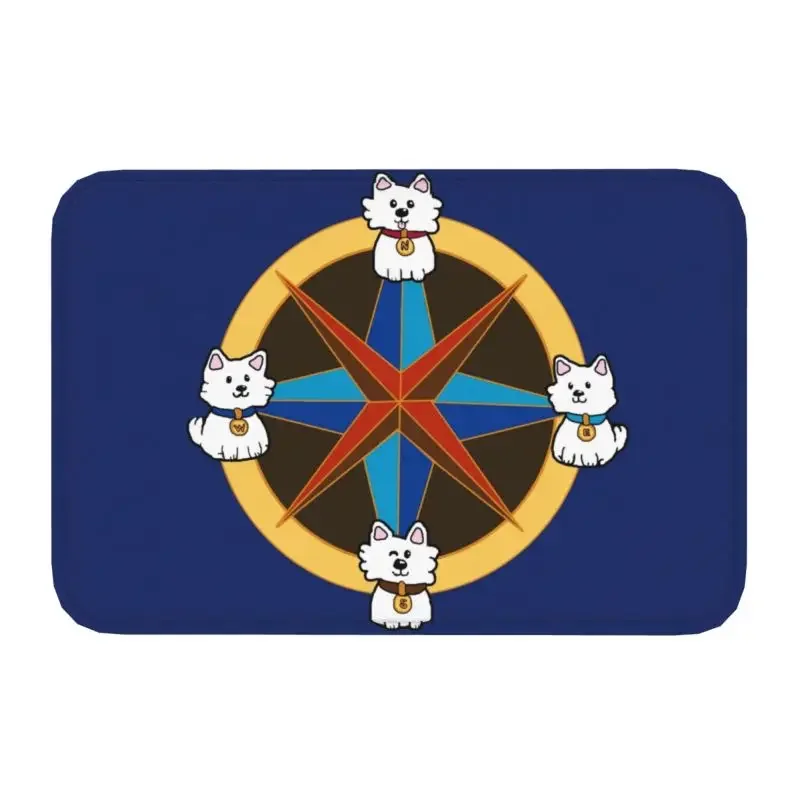 Westie Doggie напольный коврик Противоскользящий для входной двери кухни гаража West