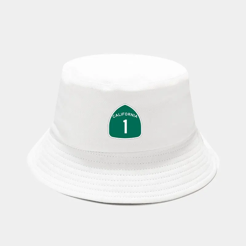 

California State Route 1 Summer Sun Bucket Hat Woman Man Outdoor Self-driving Panama Hat Male Travel Spring Visor Fisherman Cap