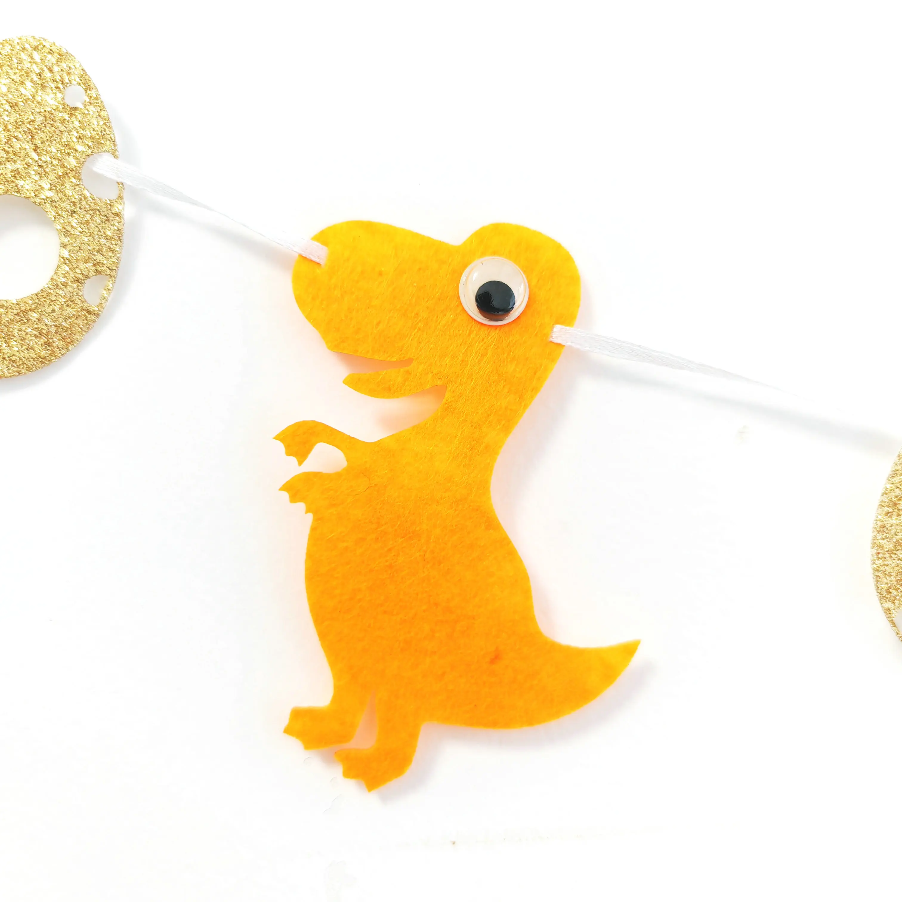 Яркий фетровый баннер в виде динозавра нетканое украшение для детской комнаты