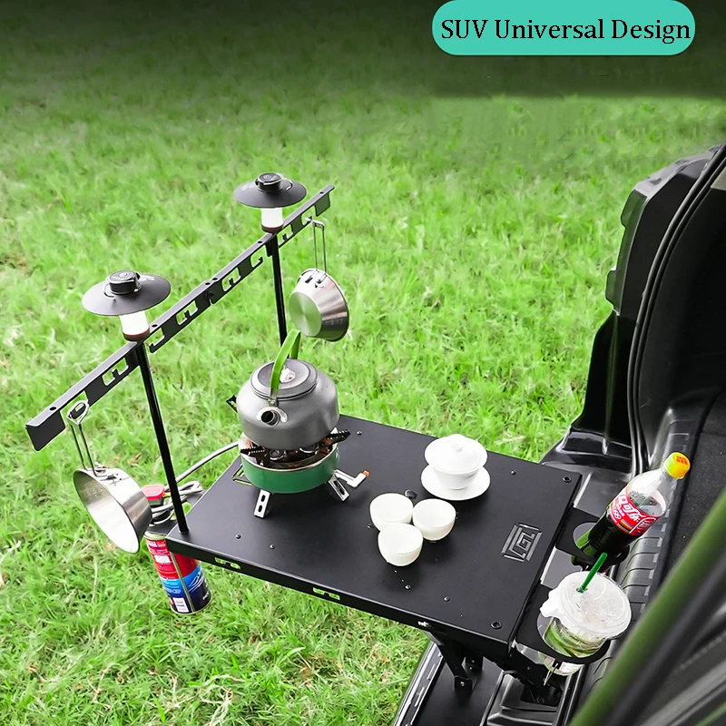 

Универсальный внедорожник, портативный задний багажник, бампер, замок, пряжка, уличный внедорожный кемпинговый торцевой столик, автомобильные аксессуары