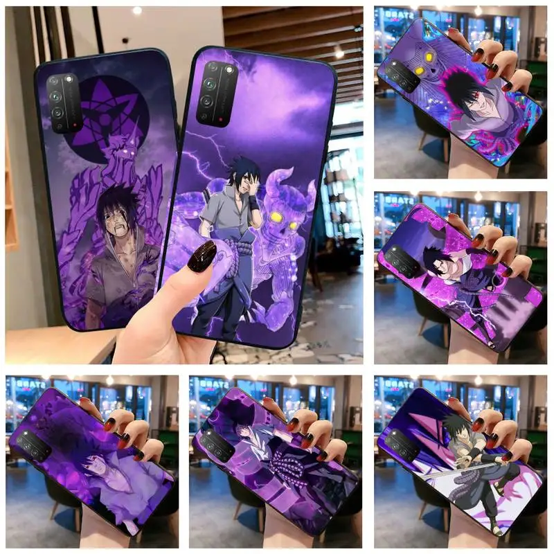 

NARUTO Popular Anime Uchiha Sasuke Phone Case For Huawei Honor 70 60 50 30 20 10 9 9X V30 Pro Lite View