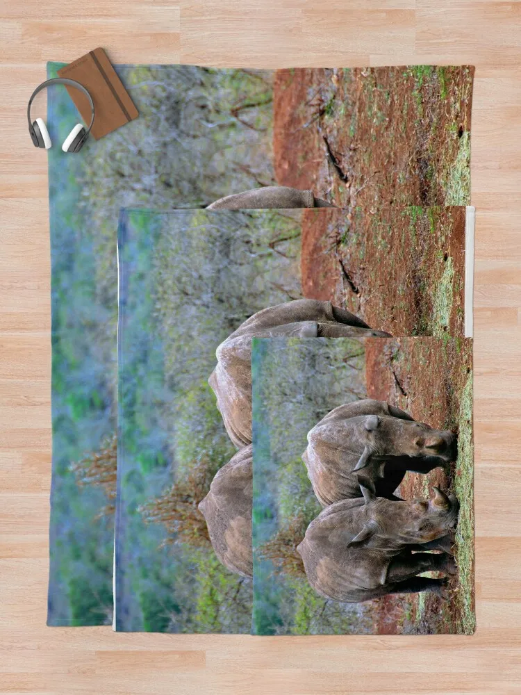 Белое одеяло с носорогом Zulu Nyala Reserve Южная Африка детские одеяла для диванов