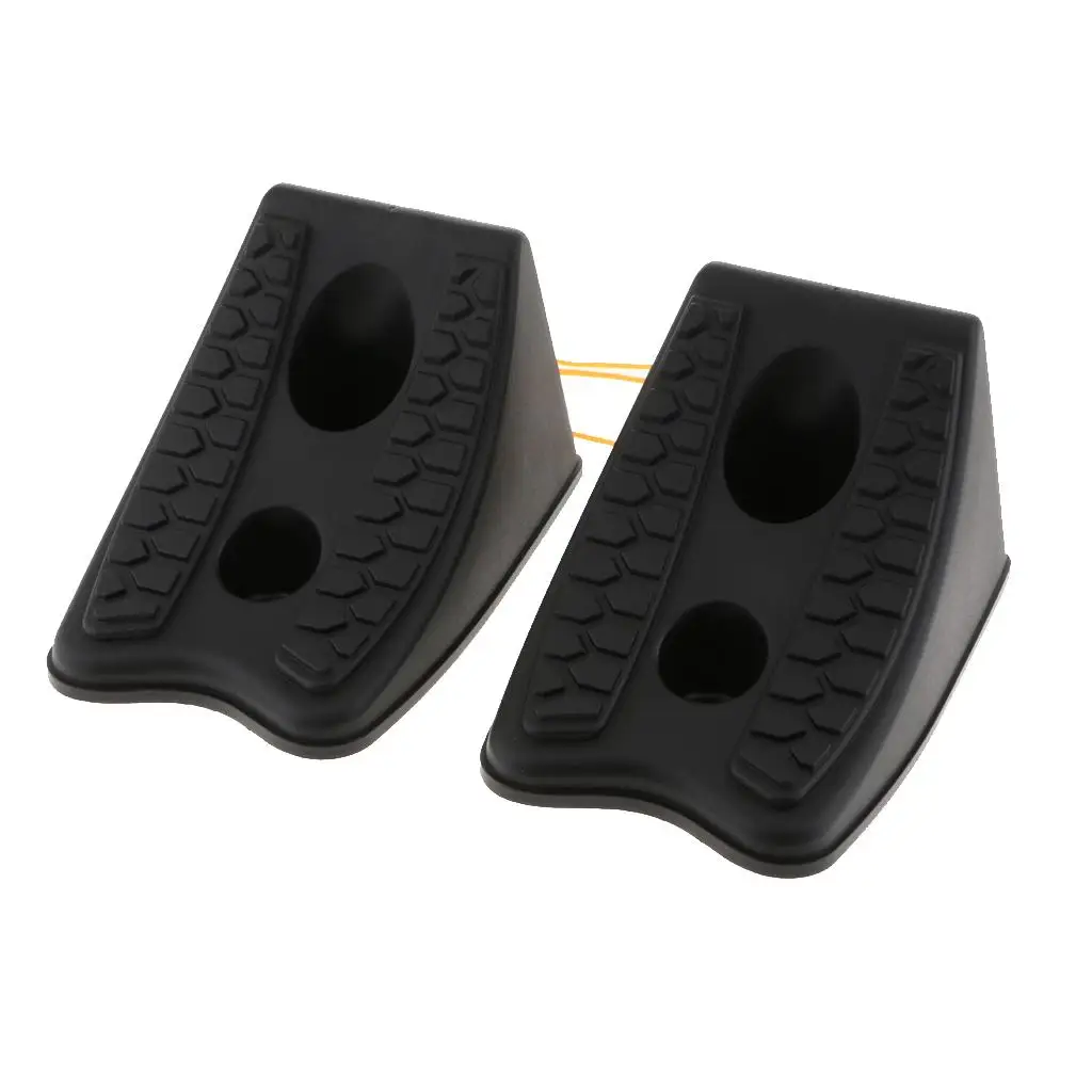 

2pcs Car Anti-slip Block Rubber Car Tyre Slip Stopper Wheel Alignment Block