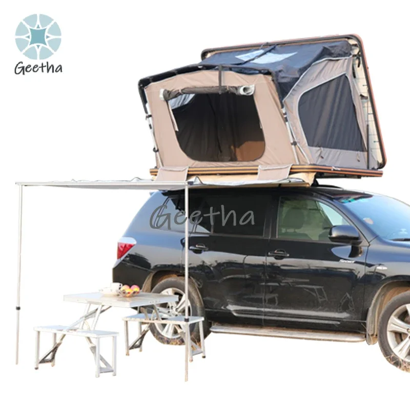 Фото Популярная жесткая складная палатка на крышу автомобиля 4x4 для кемпинга и активного отдыха №5