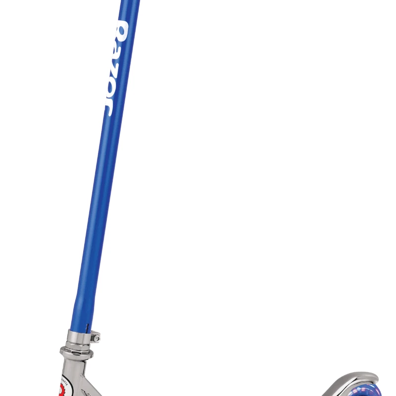 

S Folding Kick Scooter with Light-Up Wheel - Blue, Ages 5+ and Riders Up to 110 lbs