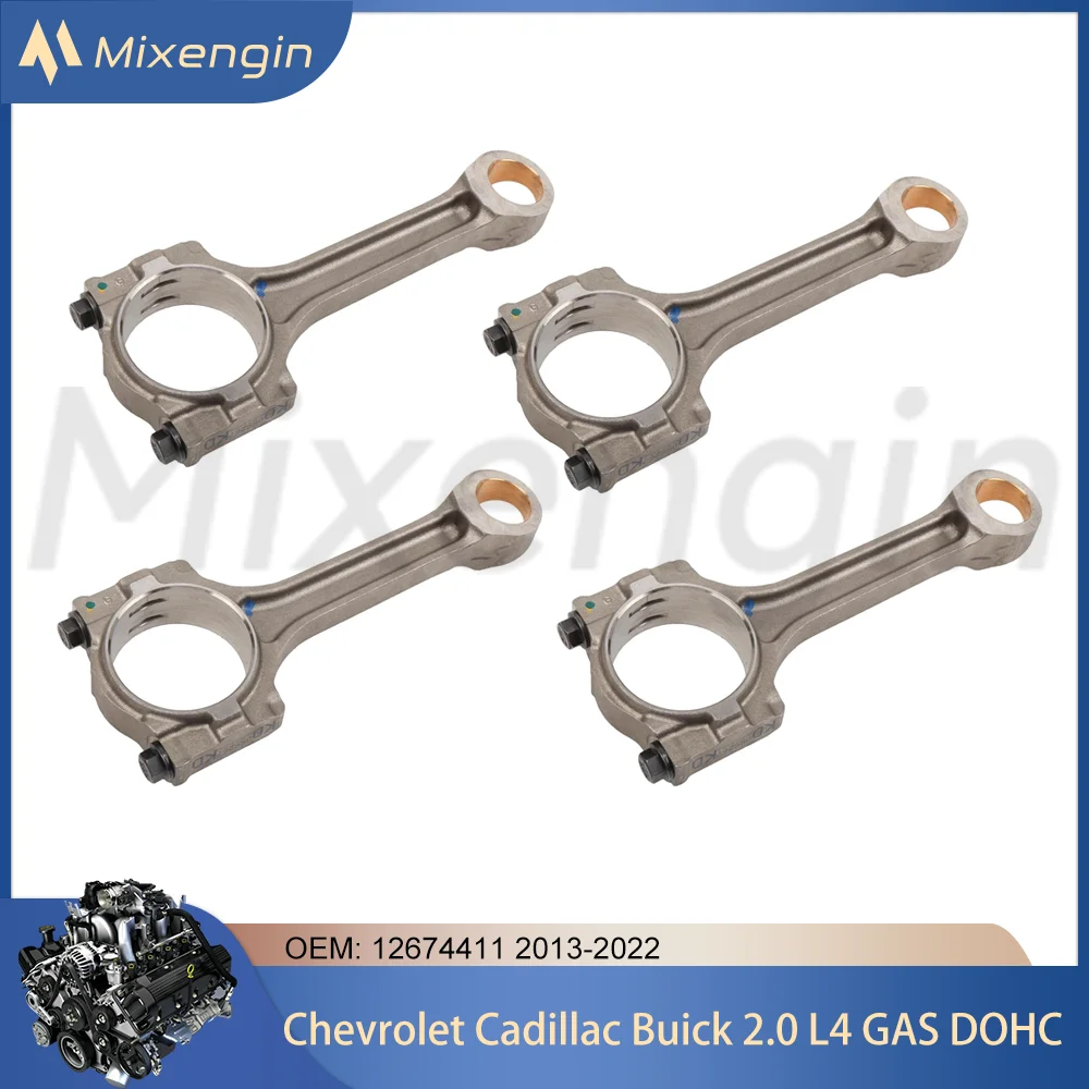 4 шт. детали двигателя набор шатунов подходит для 2 0T L4 GAS DOHC с турбонаддувом GM Chevrolet