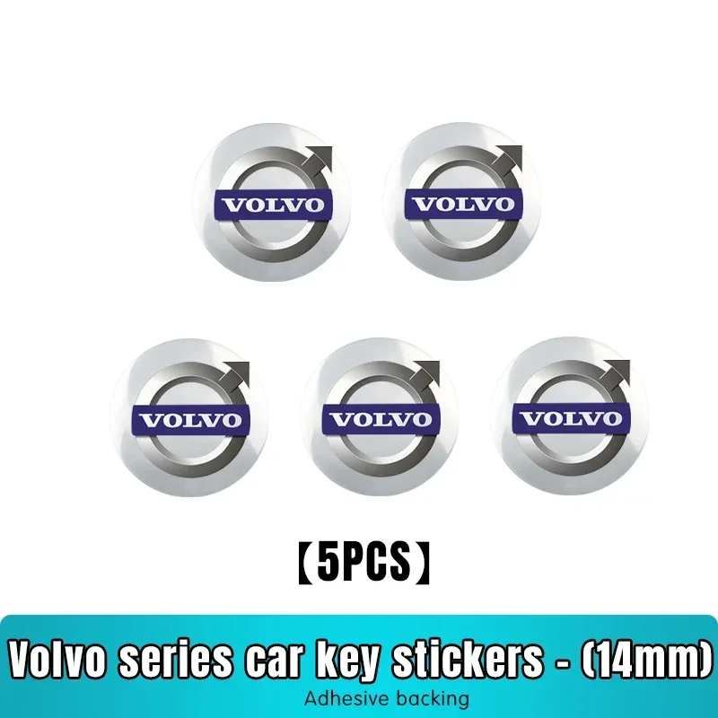 

3/5/10 шт., 14 мм, наклейка на автомобильный ключ, эмблема, логотип для Volvo T6 S40 S60 S90 XC40 XC60 XC90 V40 V50 V60 V90 T5 AWD C30 C70 S80 V70 XC70