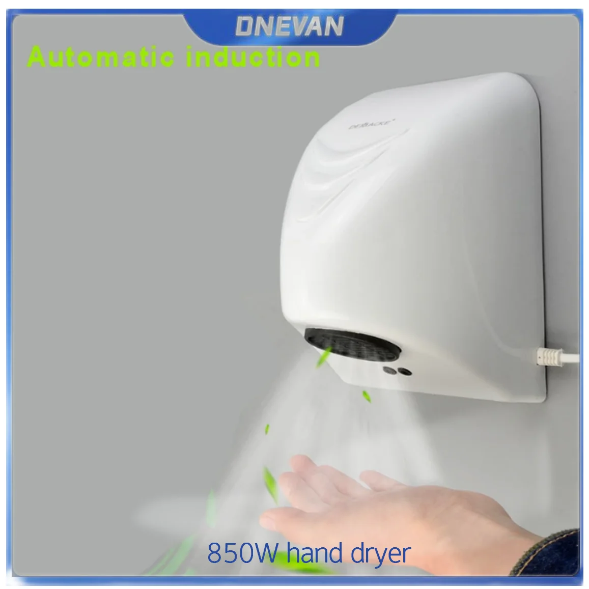 

850W hand dryer Hotel Commercial Hand Dryer Electric Automatic Induction Hands Drying Device Household appliance