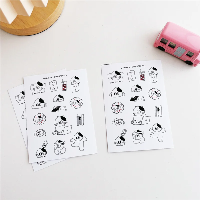 

Милые наклейки с кошкой MMZBHA