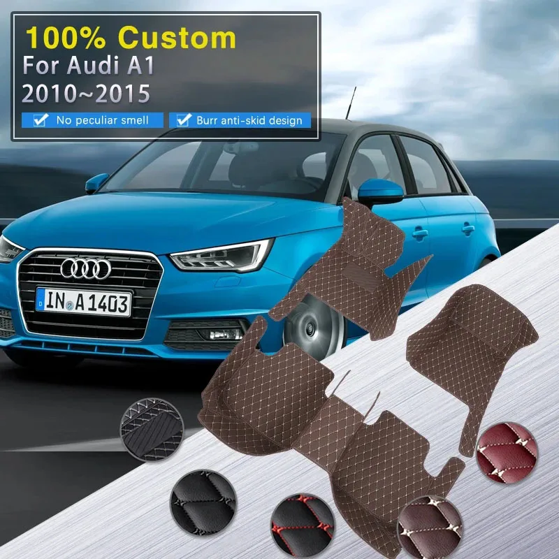 

Автомобильные коврики для Audi A1 8X 2010 ~ 2015, напольный коврик, автозапчасти, коврик, роскошный кожаный коврик, набор автомобильных аксессуаров, 4 двери 2011