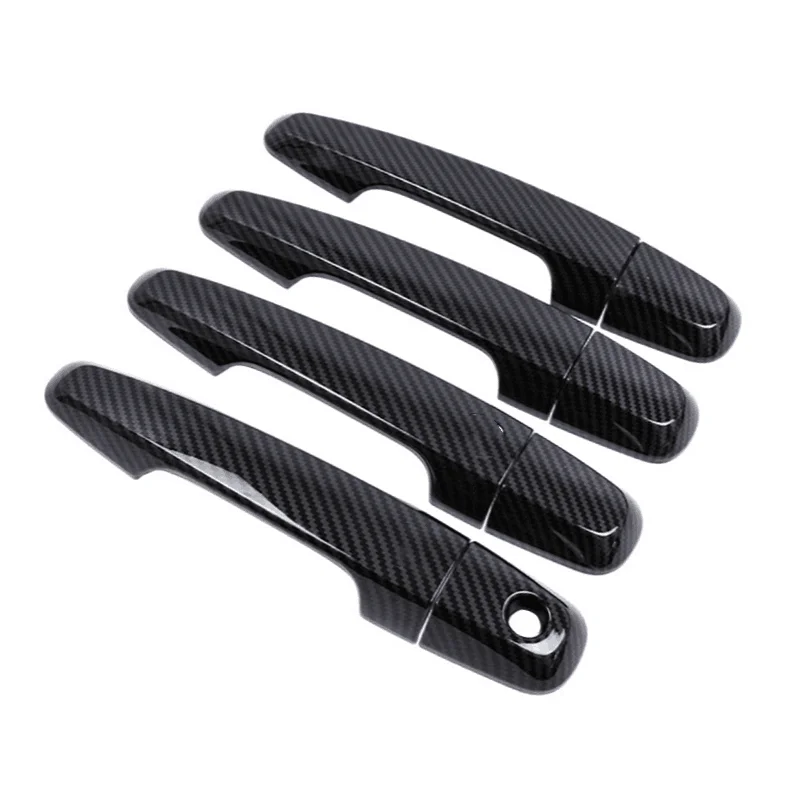 Для Mitsubishi Pajero Sport 2011-2021 углеродное волокно хромированная Автомобильная дверная ручка крышка наклейки Стайлинг Аксессуары