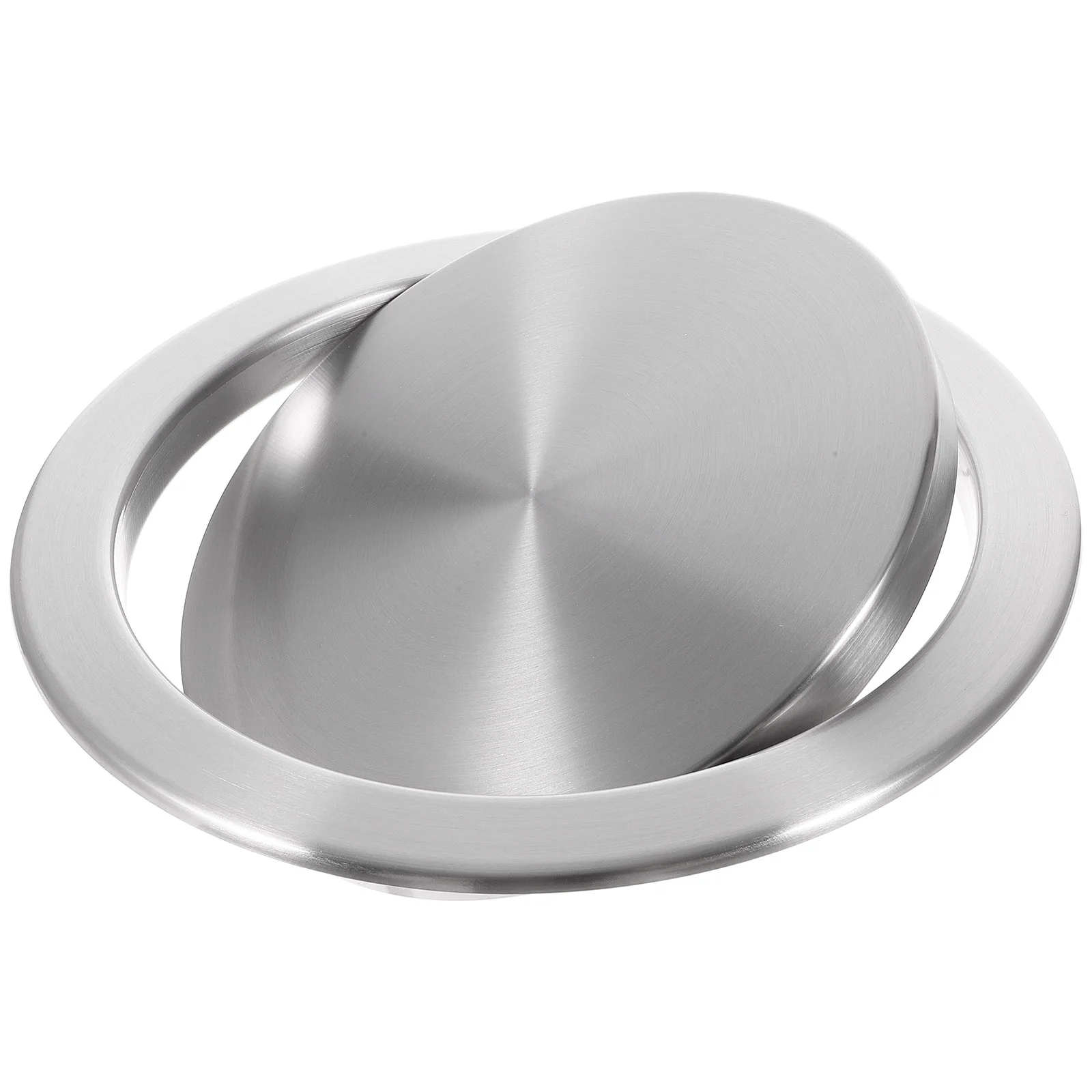 

Stainless Steel Flap Flush Recessed Built-In Balance Swing Flap Lid Cover Trash Bin Garbage Can Kitchen Counter Top