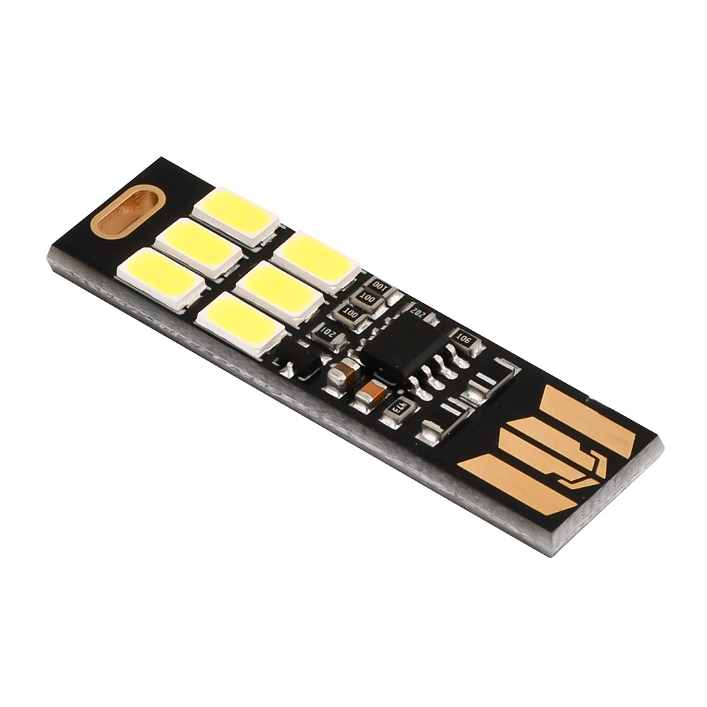 

Портативная USB лампа 6LED белая