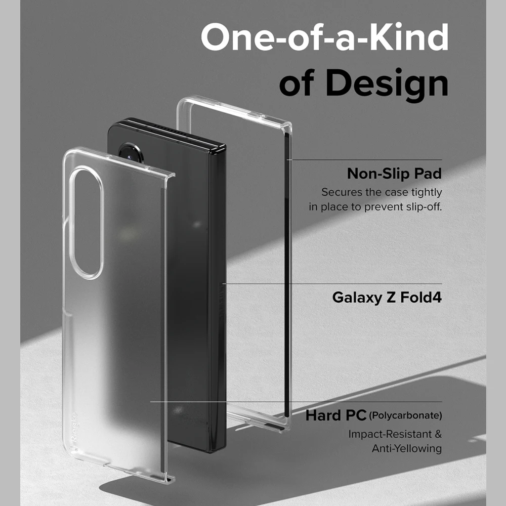 Ringke Slim Case Designed for Samsung Galaxy Z Fold 4, Hard Thin Transparent PC with Lightweight Protective Cover
