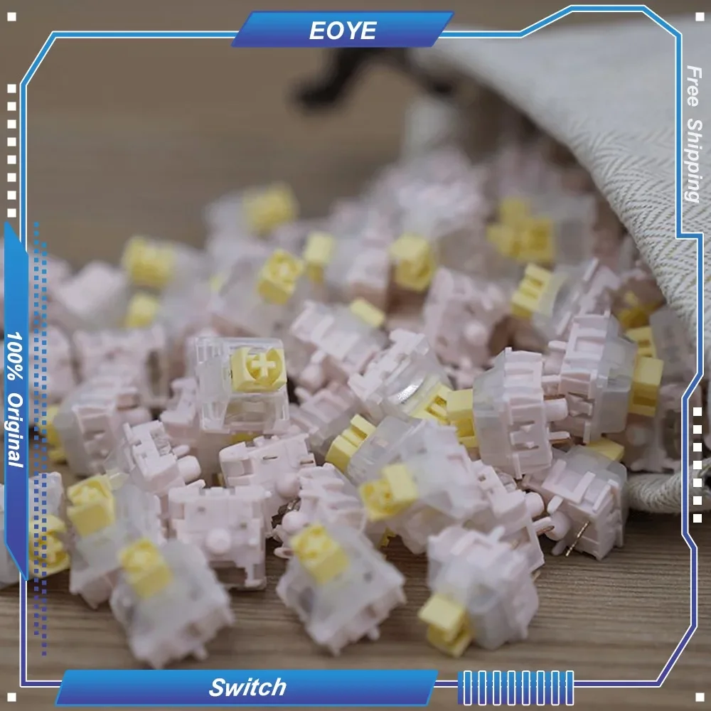 JERRZI Canelé Switch линейная бесшумная механическая клавиатура индивидуальная горячая