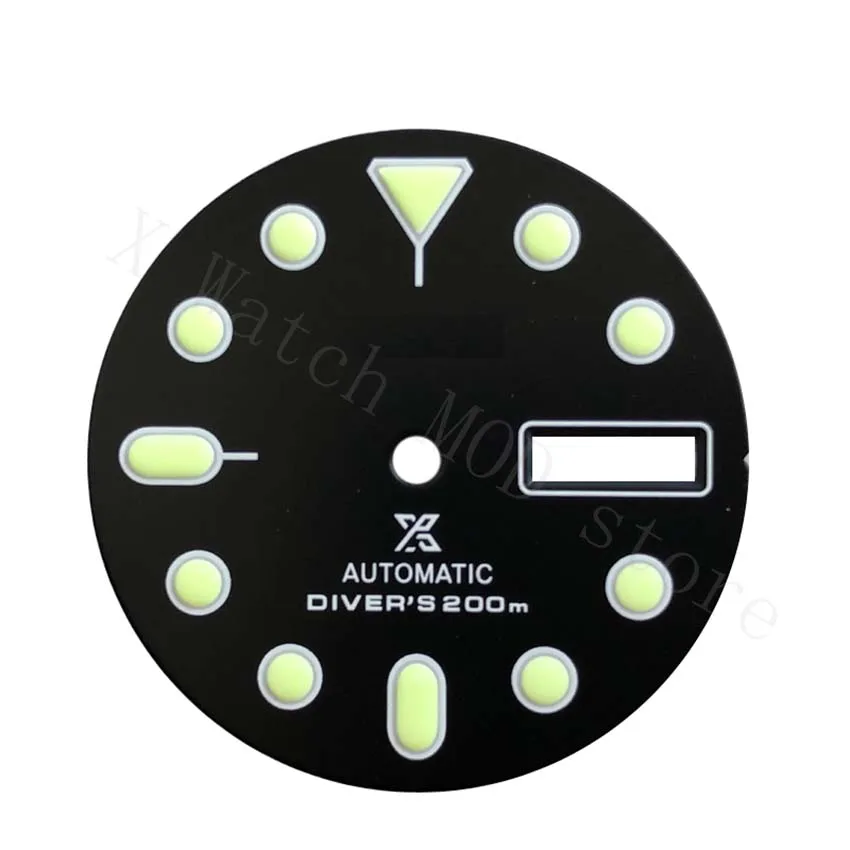 

NH36 dial with day date for SEI...watch 28.5mm super green lume skx007/009