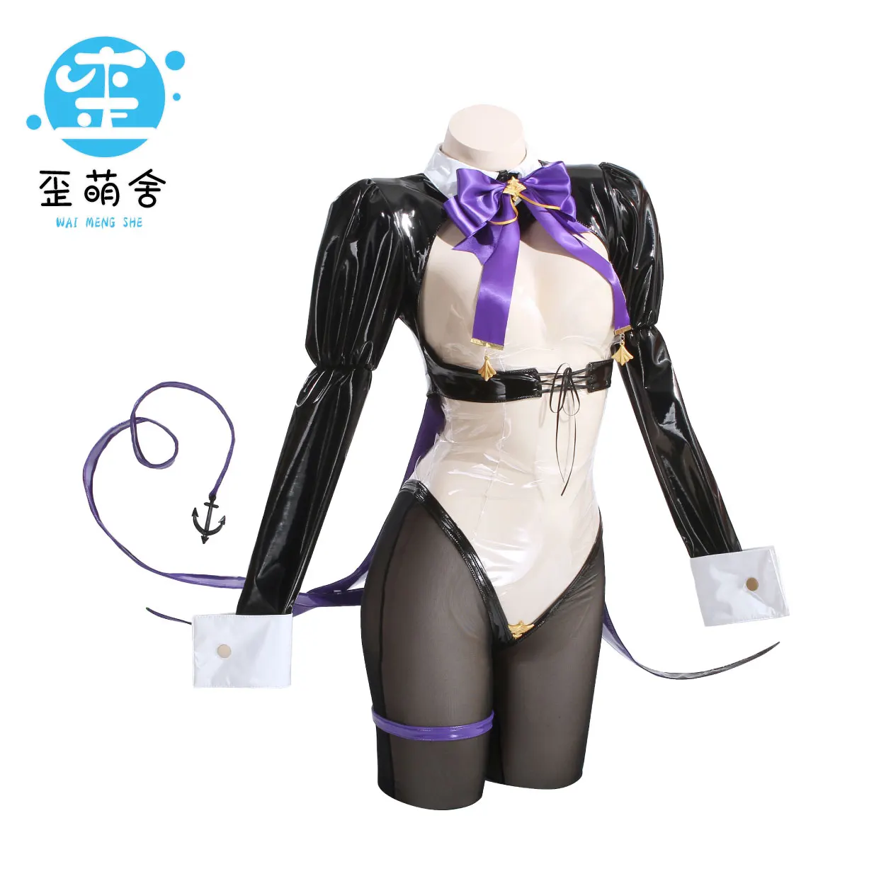 Костюм для косплея Чеширского лазура прозрачный вечерний костюм в виде кролика