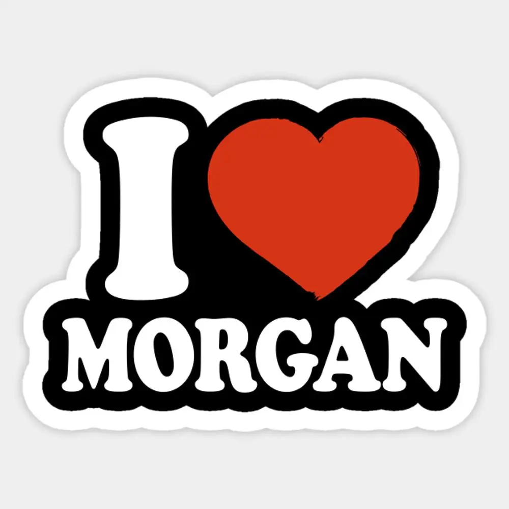 

Наклейка «Я люблю Моргана» для ноутбука, декор для спальни, машины, милый мультяшный модный чемодан для общественных мест
