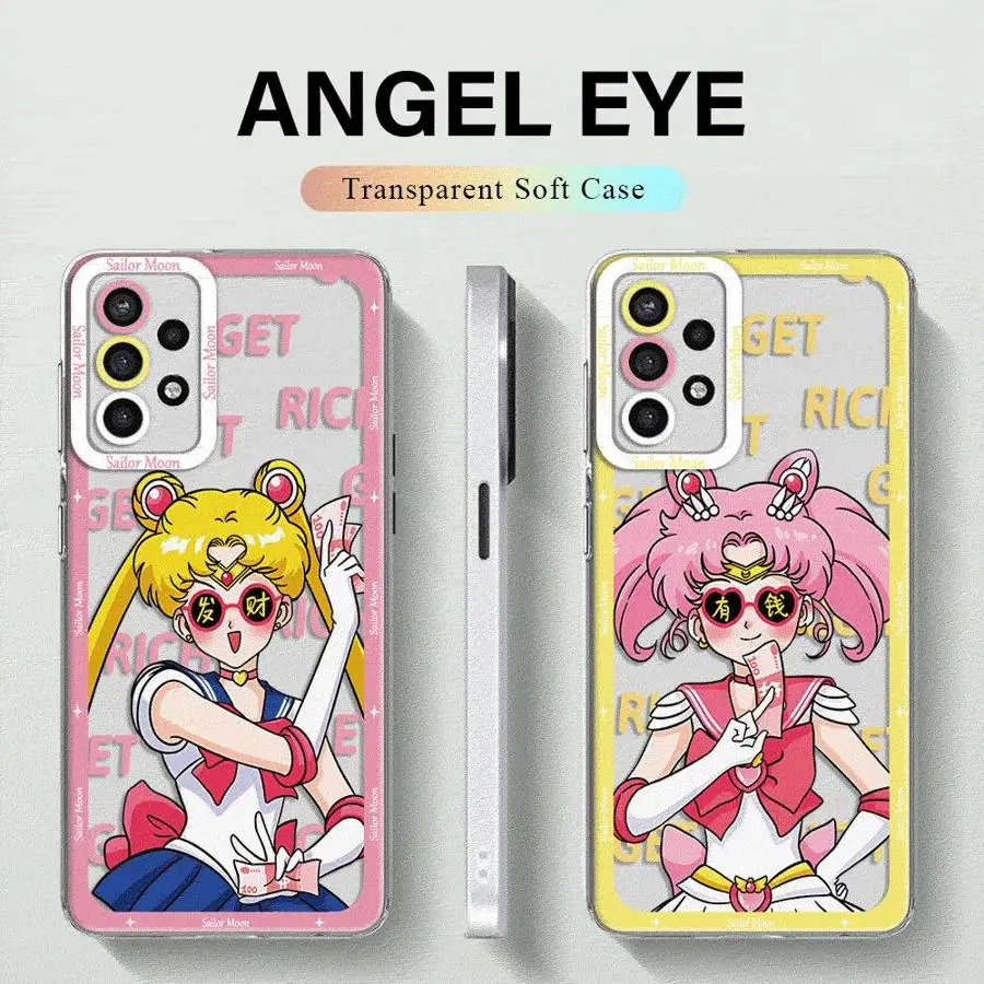 Чехол для телефона с Сейлор Мун Xiaomi Redmi 9A 10A 10C 12 12C 13C Poco X3 Pro X3NFC Mi 11 Lite 11T прозрачный