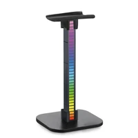 rgb headset stand with led baseusb pickup light computer desktop headphone display holder pc game earphone accessories