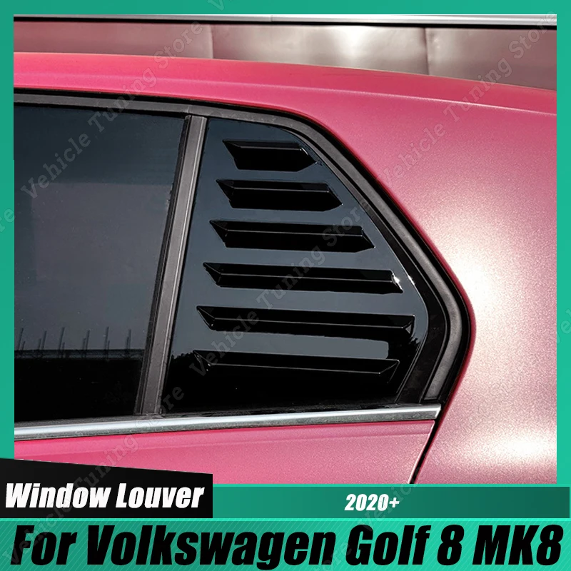 

Боковые вентиляционные отверстия, затемняющие оконные жалюзи, наклейка на затвор, крышка, отделка для Volkswagen Golf 8 MK8 2020 + глянцевые черные аксессуары