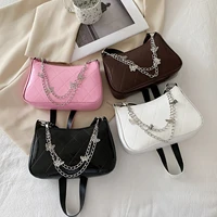 women shoulder bag with butterfly chain decoration detachable shoulder strap clothing accessory