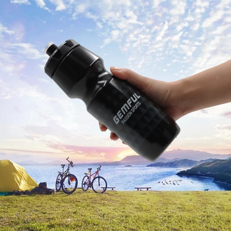 

24oz Mountain Cross Country Bike Sports Water Bottle 750ML Leak Proof Push-Touch Drinking Bottle For Outdoor Training And Fitnes