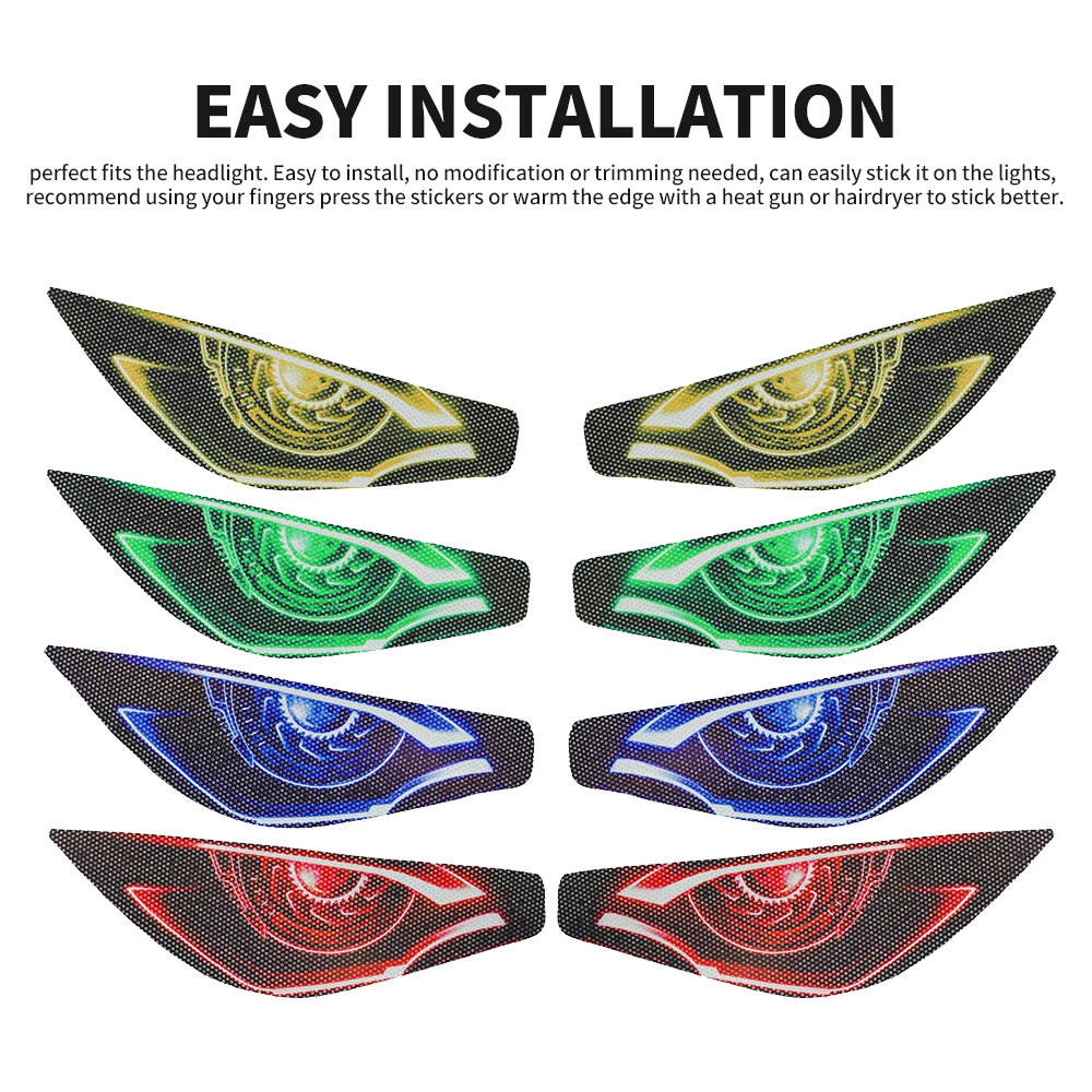 

Transmission Headlight Stickers For KYMCO XCITING S400 XCITINGS400 Motorcycle 3D Front Fairing Head Light Protector Decals Cover