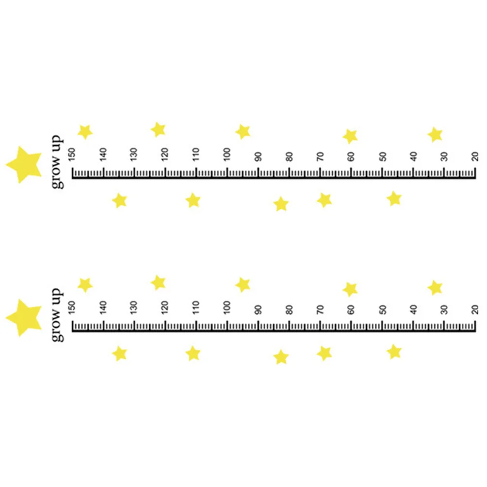 

2 Sheets Height Wall Sticker Stickers Kids Children Measuring Decal Measurement Growth Chart Hanging Ruler Pvc Cartoon Room