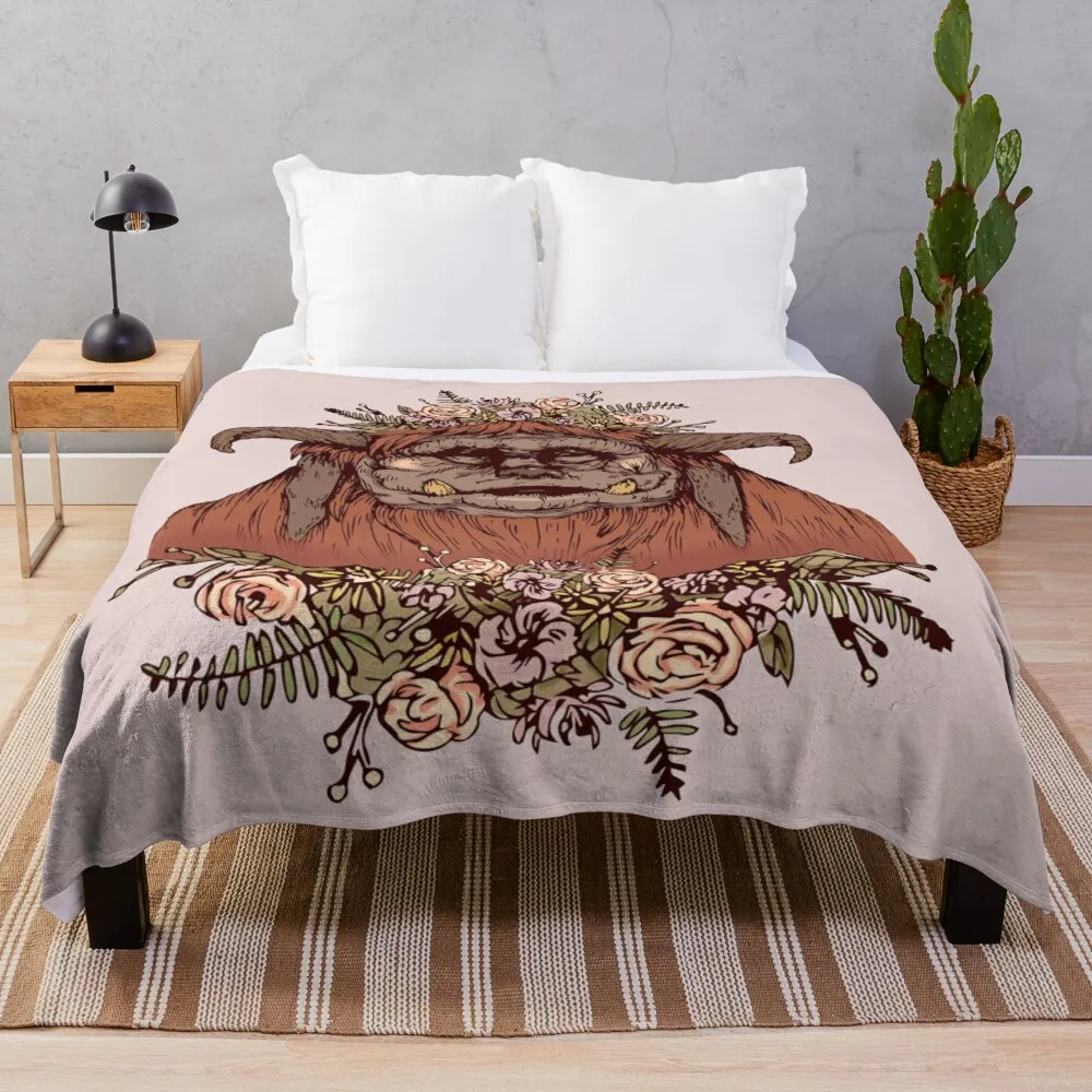 

Flower Crown Ludo Throw Blanket furry blanket goods for home and comfort