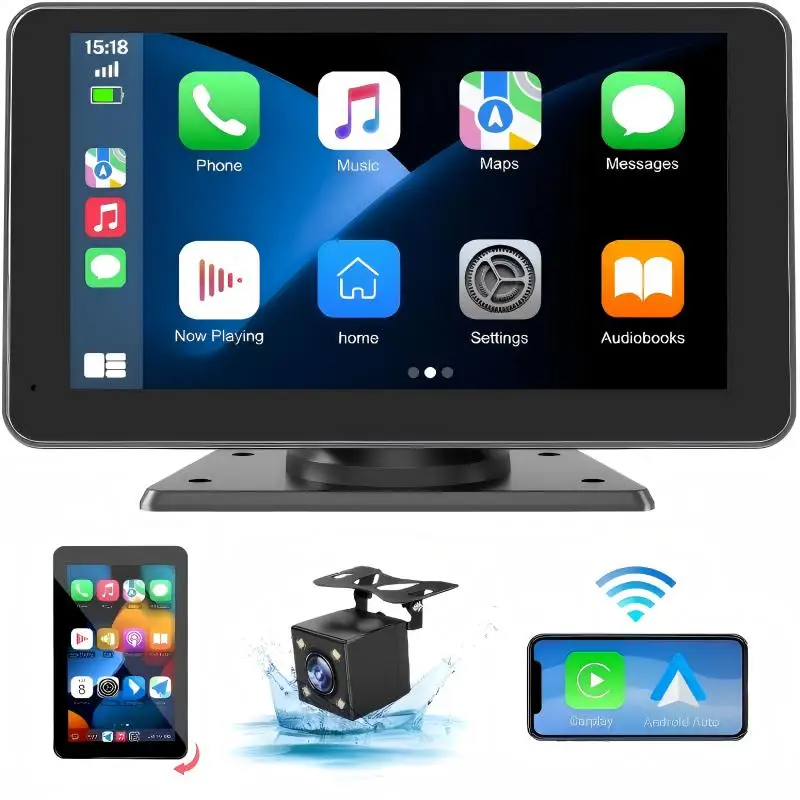 7-дюймовый беспроводной экран Carplay с поддержкой автомобильного Android Auto BT Airplay для