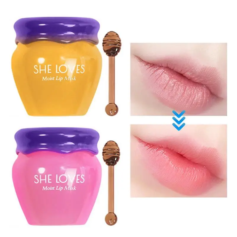 

Honey Lip Moisturizer Sleeping Honey Balm For Lip Long Lasting Lip Care Accessory Gifts For Family Mother Friends Girlfriends