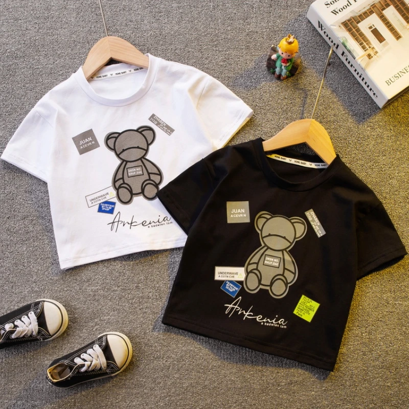 Детская футболка с коротким рукавом детская одежда 1 год 2 топа летняя для