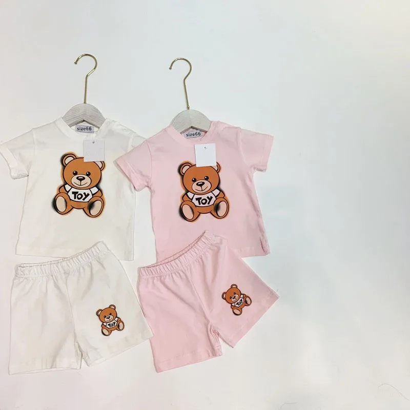 

New children Clothes Boy Girls Cartoon Animal Summer Short Shirts Tops T-shirt and Short Pants