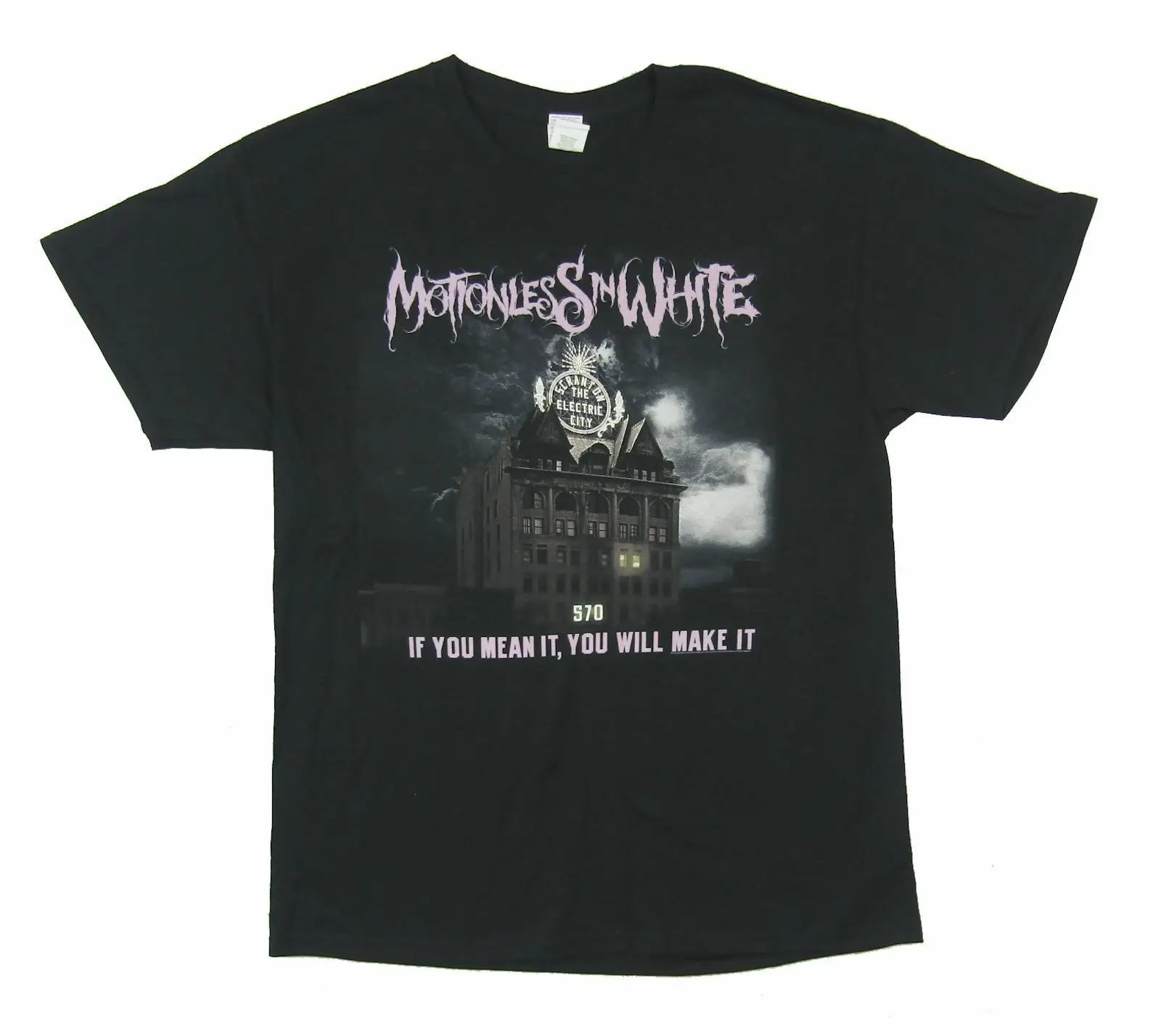 

Motionless in White You Will Make it Fall Tour 2016 AZ-CA Black T Shirt New