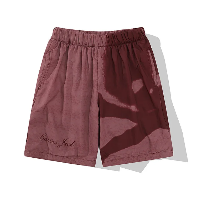 

Трэвис Скотт Кактус Джек для мужчин и женщин эластичная талия широкие брюки повседневные Летние Quck сухие пятиконечные брюки