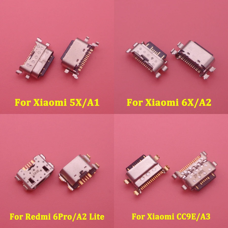 

10pcs Charging Dock Connector Socket Plug For Xiaomi Mi 5X A1/6X A2/CC9E A3/Redmi 6 Pro 6A Micro USB Jack Charger Port