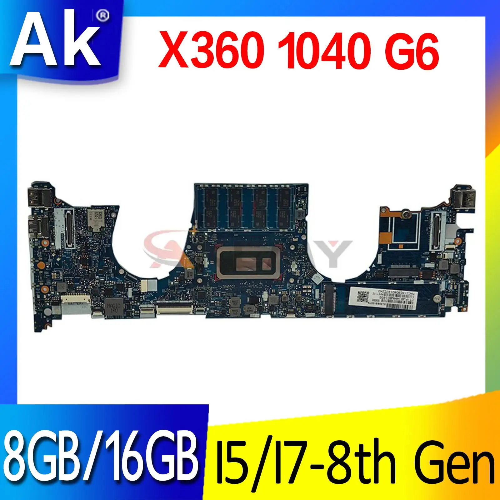 

Материнская плата для ноутбука HP EliteBook X360 1040 G6, системная плата HSN-I29C 6050A3037501, материнская плата с процессором I5 I7 8-го поколения, 8 ГБ, 16 ГБ ОЗУ