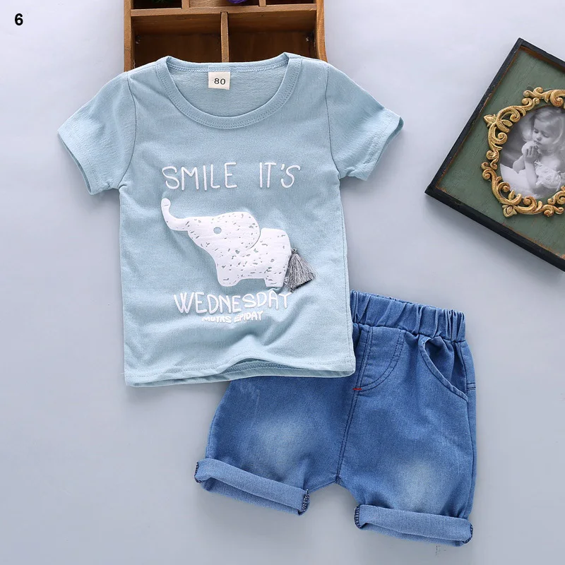 

New Hot Sale Boys Clothing Children Sets Summer Cartoon Boys Clothes Kids Boy Clothing Set Cotton T-Shit+Pants 2PCS Outfits