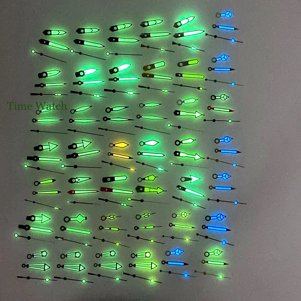 Для NH35 NH36 4R36 7S36 7009 стрелки часов светящиеся черные/красные/желтые/золотые/синие